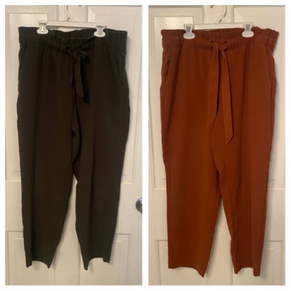 2 LOFT paper bag pants